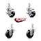 Service Caster 3.5 Inch Soft Rubber Wheel Swivel 3/4 Inch Square Stem Caster Brakes SCC, 2PK SCC-SQ20S3514-SRS-TLB-34-2-S-2 - alternate 4